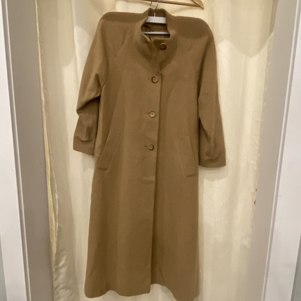 Jacobsons Camel Hair Coat with Button Closure old money vintage 14 petite